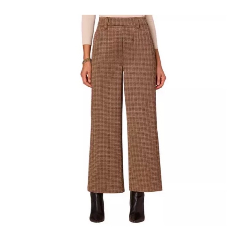 Women's Democracy "Ab"leisure Skyrise Pull-On Plaid Wide Leg Dress Pants